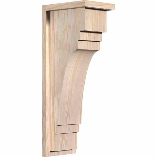 Ekena Millwork Pescadero Smooth Corbel w/Backplate, Douglas Fir, 7 1/2"W x 10"D x 26"H COR08X10X26PEC01SDF - main